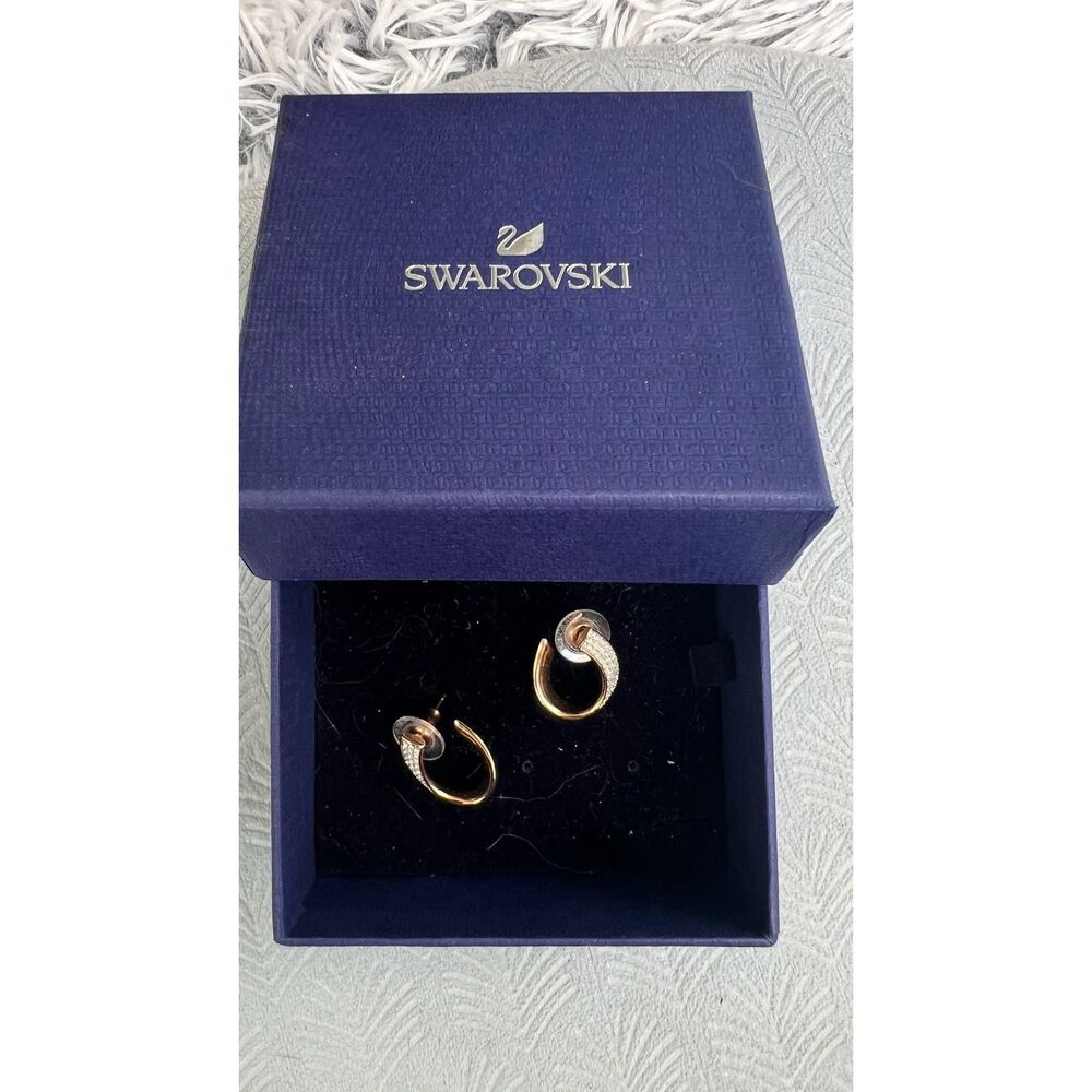 NWOT Swarovski Exist Rosegold Crystal Earring - Picture 15 of 16
